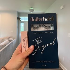 NIB flutter habit The Original Luxe Faux-Mink Lashes and Made for This Glue